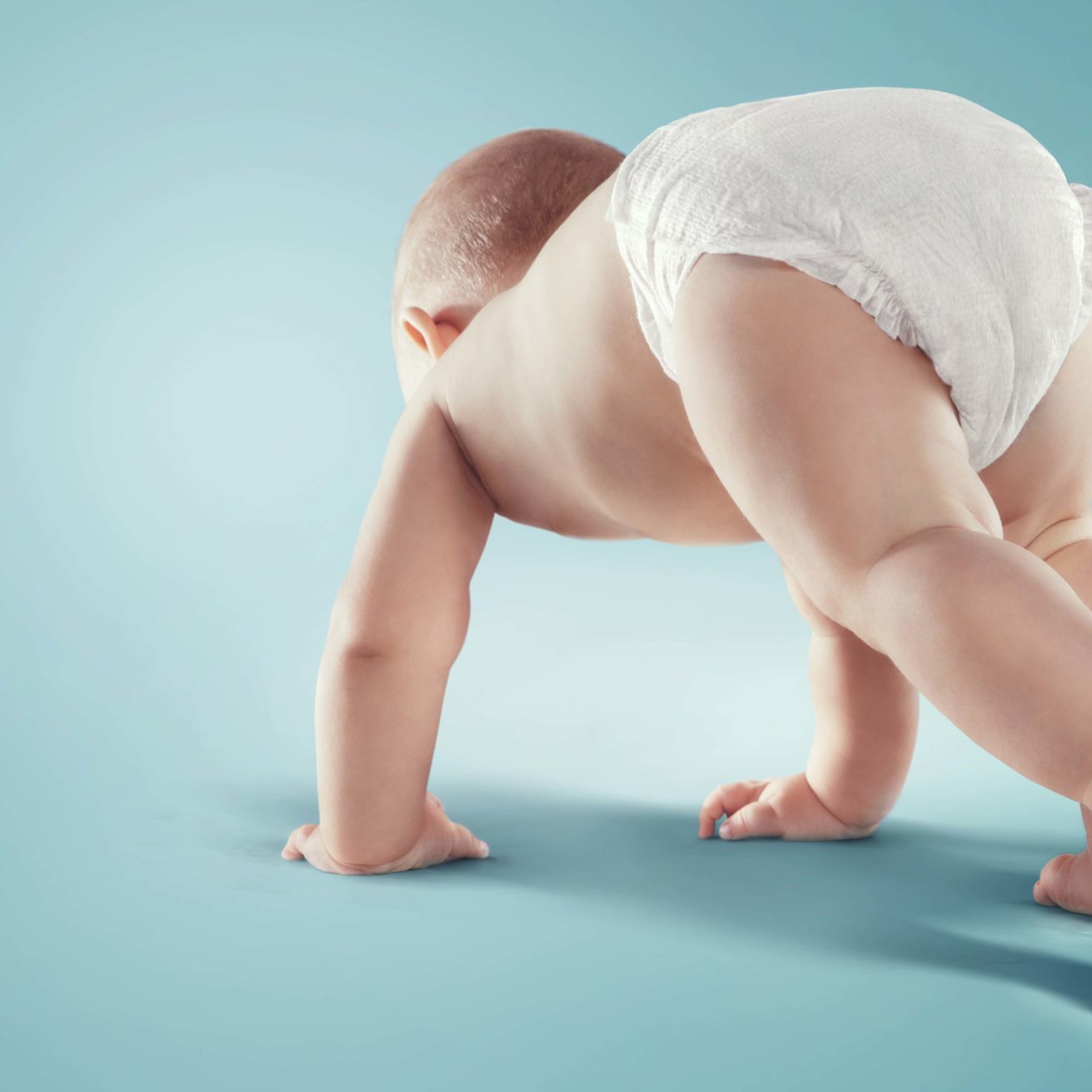 Baby. Newborn in the diaper. Isolated Baby. Newborn in the diaper. Isolated